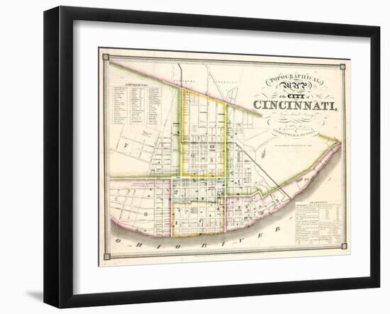 1841, Cincinnati 24x29, Ohio, United States-null-Framed Giclee Print