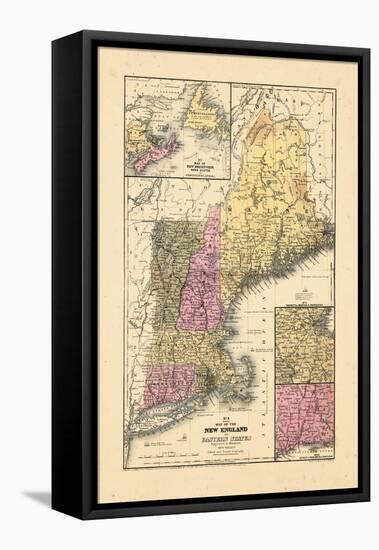 1844, New England, Connecticut, Maine, Massachusetts, New Hampshire, Rhode Island, Vermont-null-Framed Stretched Canvas