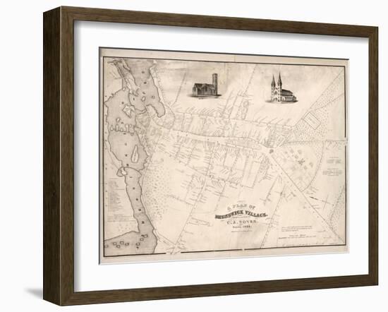 1846, Brunswick 1846, Maine, United States-null-Framed Giclee Print