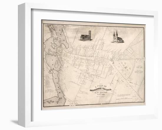 1846, Brunswick 1846, Maine, United States-null-Framed Giclee Print
