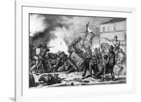 1848, Catania Fighting-Ferdinand Perrin-Framed Art Print