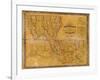 1848, Louisiana State Map with Landowner Names, Louisiana, United States-null-Framed Premium Giclee Print