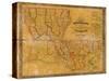 1848, Louisiana State Map with Landowner Names, Louisiana, United States-null-Stretched Canvas
