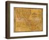 1848, Louisiana State Map with Landowner Names, Louisiana, United States-null-Framed Giclee Print