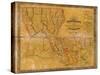 1848, Louisiana State Map with Landowner Names, Louisiana, United States-null-Stretched Canvas