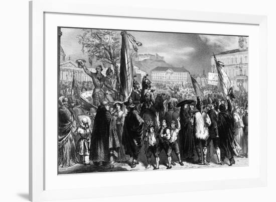 1848, Naples, Demo-Ferdinand Perrin-Framed Premium Giclee Print