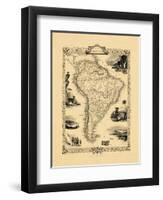 1848, South America-null-Framed Premium Giclee Print