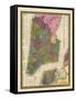 1850, New York City Battery ParkMap, New York, United States-null-Framed Stretched Canvas