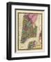 1850, New York City Battery ParkMap, New York, United States-null-Framed Giclee Print