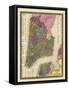 1850, New York City Battery ParkMap, New York, United States-null-Framed Stretched Canvas