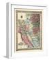 1851, California Mining Districts Map, California, United States-null-Framed Giclee Print