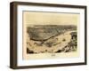 1851, New Orleans Bird's Eye View, Louisiana, United States-null-Framed Giclee Print