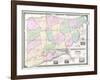 1852, Jefferson County - WV formerly VA Wall Map, West Virginia, United States-null-Framed Giclee Print