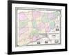 1852, Jefferson County - WV formerly VA Wall Map, West Virginia, United States-null-Framed Giclee Print