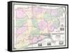 1852, Jefferson County - WV formerly VA Wall Map, West Virginia, United States-null-Framed Stretched Canvas