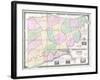 1852, Jefferson County - WV formerly VA Wall Map, West Virginia, United States-null-Framed Giclee Print