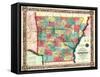 1854, Arkansas State Map, Arkansas, United States-null-Framed Stretched Canvas