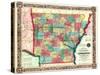 1854, Arkansas State Map, Arkansas, United States-null-Stretched Canvas