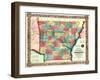 1854, Arkansas State Map, Arkansas, United States-null-Framed Giclee Print