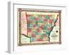 1854, Arkansas State Map, Arkansas, United States-null-Framed Giclee Print