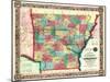 1854, Arkansas State Map, Arkansas, United States-null-Mounted Giclee Print