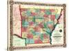 1854, Arkansas State Map, Arkansas, United States-null-Stretched Canvas