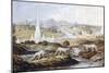 1854 Crystal Palace Dinosaurs by Baxter 1-Paul Stewart-Mounted Photographic Print