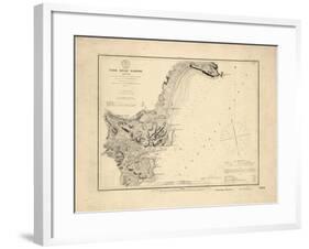 1854, York River Harbor Chart Maine, Maine, United States-null-Framed Giclee Print