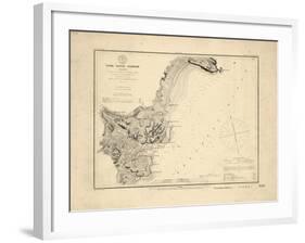 1854, York River Harbor Chart Maine, Maine, United States-null-Framed Giclee Print