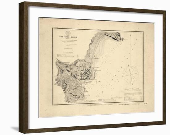 1854, York River Harbor Chart Maine, Maine, United States-null-Framed Giclee Print