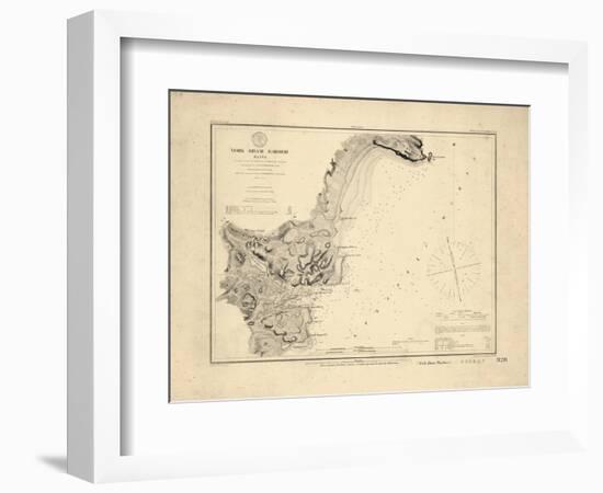 1854, York River Harbor Chart Maine, Maine, United States-null-Framed Giclee Print