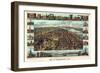 1855, Harrisburg Bird's Eye View, Pennsylvania, United States-null-Framed Giclee Print