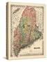 1855, Maine State Map 1855, Maine, United States-null-Stretched Canvas