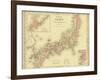 1855 Map of Japan, Showing Prefecture Boundaries-null-Framed Art Print