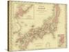 1855 Map of Japan, Showing Prefecture Boundaries-null-Stretched Canvas