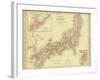 1855 Map of Japan, Showing Prefecture Boundaries-null-Framed Art Print