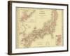 1855 Map of Japan, Showing Prefecture Boundaries-null-Framed Art Print