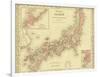 1855 Map of Japan, Showing Prefecture Boundaries-null-Framed Art Print