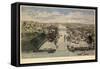 1855, Oswego 1855 Bird's Eye View, New York, United States-null-Framed Stretched Canvas