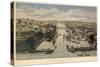 1855, Oswego 1855 Bird's Eye View, New York, United States-null-Stretched Canvas