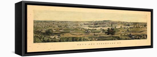 1855, Saco and Biddeford, Maine-null-Framed Stretched Canvas