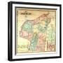 1856, Braintree Wall Map, Massachusetts, United States-null-Framed Giclee Print