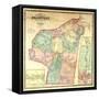 1856, Braintree Wall Map, Massachusetts, United States-null-Framed Stretched Canvas