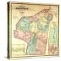 1856, Braintree Wall Map, Massachusetts, United States-null-Stretched Canvas