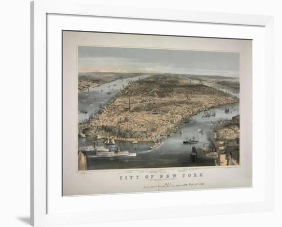 1856 NYC Map-N. Harbick-Framed Art Print