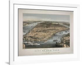 1856 NYC Map-N. Harbick-Framed Art Print