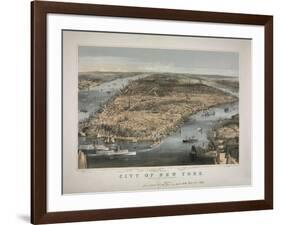 1856 NYC Map-N. Harbick-Framed Art Print