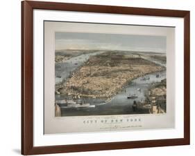 1856 NYC Map-N. Harbick-Framed Art Print