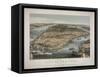 1856 NYC Map-N. Harbick-Framed Stretched Canvas