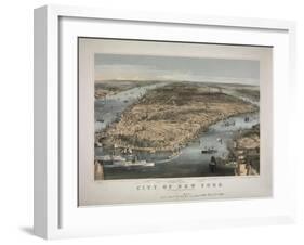 1856 NYC Map-N. Harbick-Framed Art Print